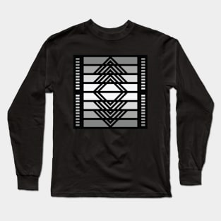 “Dimensional Drop” - V.1 Grey - (Geometric Art) (Dimensions) - Doc Labs Long Sleeve T-Shirt